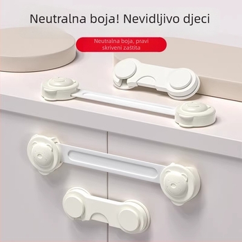 Dječja sigurnosna brava za ladice i ormariće – protiv zaglavljivanja, protiv otvaranja, klizna brava