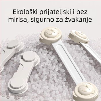 Dječja sigurnosna brava za ladice i ormariće – protiv zaglavljivanja, protiv otvaranja, klizna brava