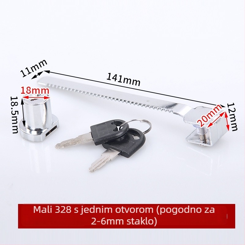 Gu Rui 328 Brava za staklenu vitrinu, Cinkovog legure, Za staklene vitrine, Moderan minimalistički stil