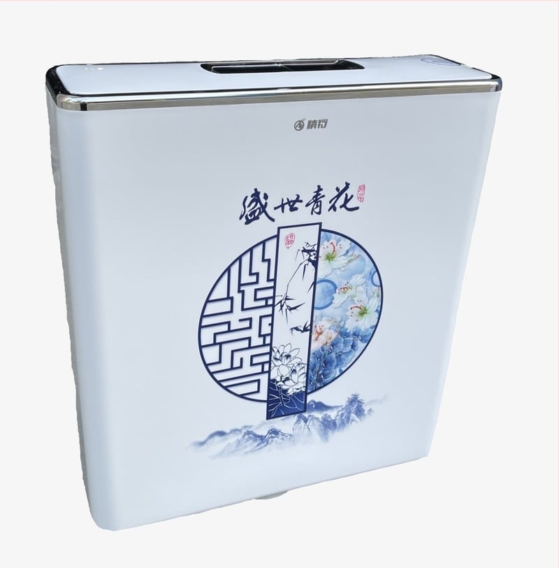 Ultra-tanki spremnik za ispiranje za klozet za čučanje, PP materijal, ručno pokretanje ispiranja, podzemni odvod, 3–8 L, minimalna udaljenost do šahta 30, moderni minimalistički stil, marka Essence Antelope