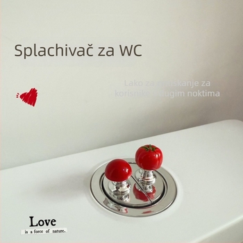 Toaletni gumb za ispiranje s dizajnom malog rajčica – podizivač poklopca, moderan minimalistički stil (Materijal: Drugo; Marka: Friendly; Način upotrebe: Pritisnite)