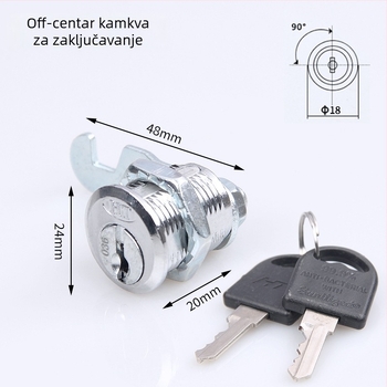 Brava za ormar Circlip Lock za spisovne ormariće, cinkovog legura, moderni minimalistički stil