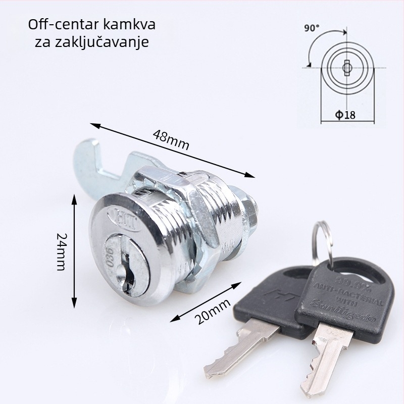 Brava za ormar Circlip Lock za spisovne ormariće, cinkovog legura, moderni minimalistički stil