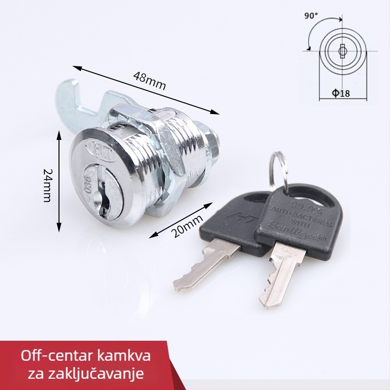 Brava za ormar Circlip Lock za spisovne ormariće, cinkovog legura, moderni minimalistički stil