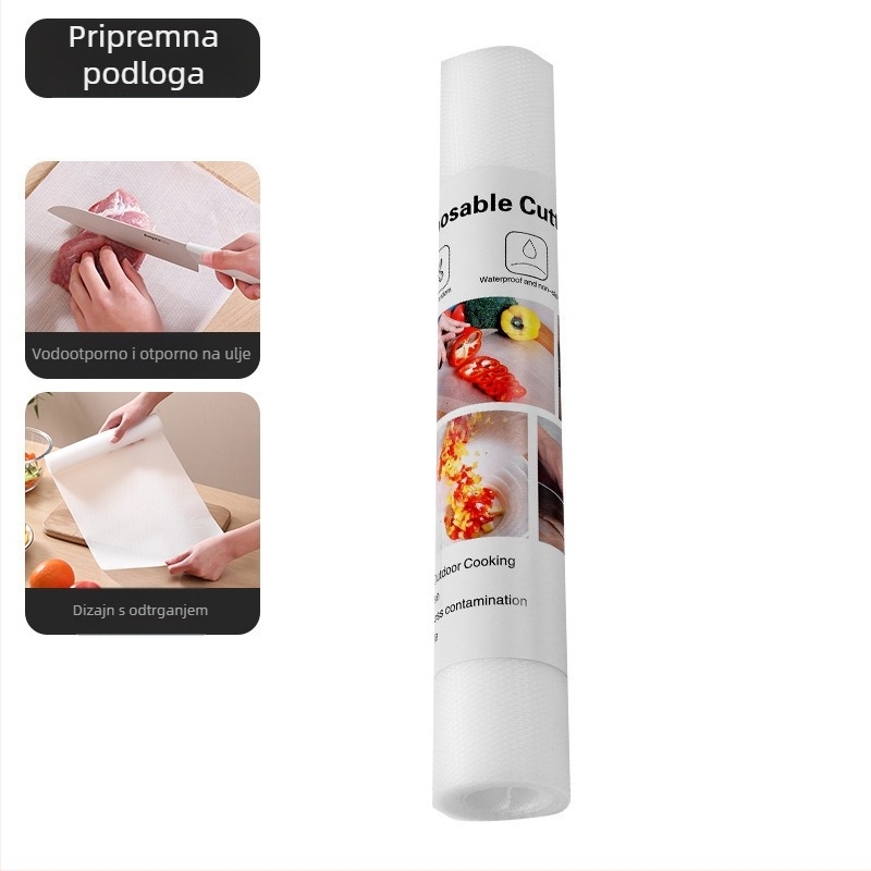 Jednokratna podloga za rezanje, POE, prehrambene kvalitete, antibakterijska, protuklizna, prenosna i dvostrana
