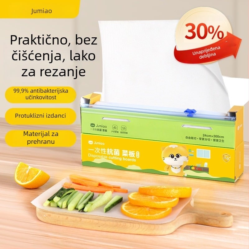 Jednokratna plastična podloga za rezanje Ju Meow – antisklizna, antibakterijska; kućna i prijenosna upotreba; podrijetlo Guangdong; izlazak na tržište ljeto 2021