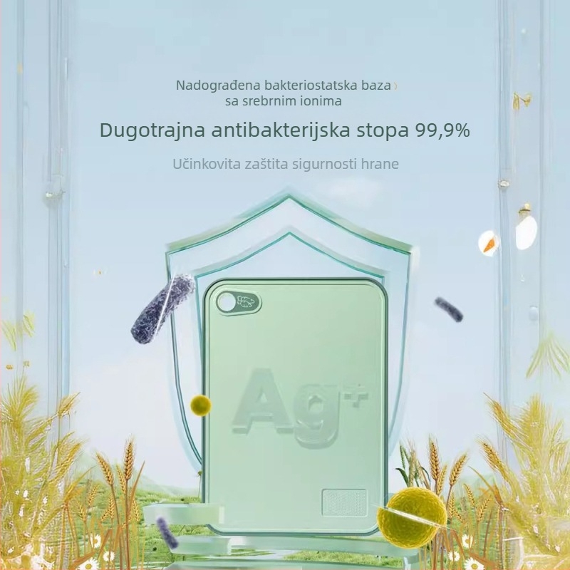 Double Gun daska za rezanje – dvostrana, od pšenične slame, za dječju hranu i sjeckanje voća