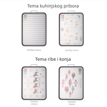 Hong Junda Plastična dvostruka daska za rezanje za povrće, tijesto i voće — antibakterijska, protuklizna, otporna na plijesan