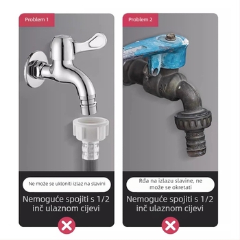 Adapter za perilicu rublja s 4-portnim brzim spojem, snap-on konverzijski konektor, ABS materijal, model Xyjg042, moderni minimalistički stil