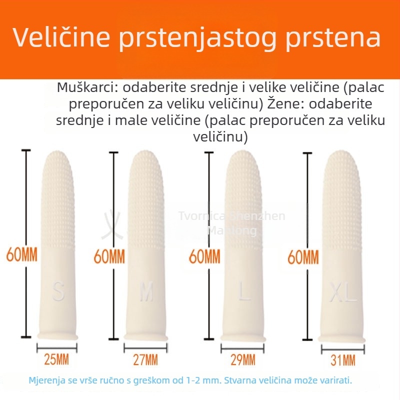 Lateksni prstenski rukav, protuklizna tekstura, ojačani dizajn, pakiranje 100 komada