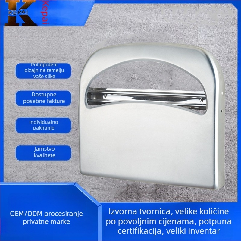 Zidni držač WC papira i kutija za maramice od 304 nehrđajućeg čelika, ovalni oblik, završna obrada: brushed, spray-painted, titanium plated; ISO 9001
