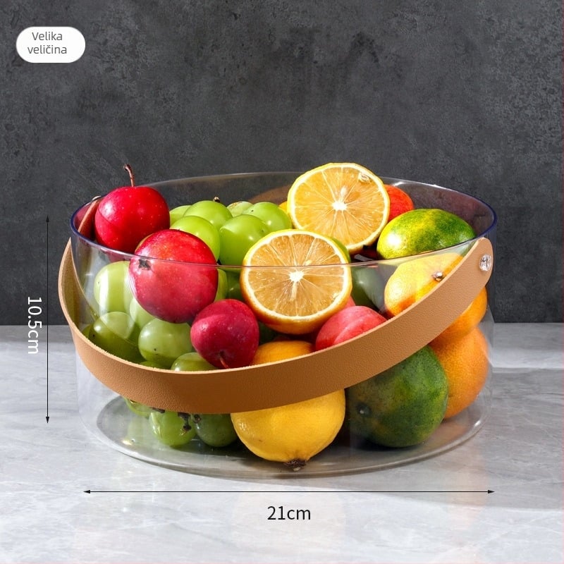 Proziran stolni koš za pohranu, PET materijal, višenamjenski koš za voće i povrće, svijetao luksuzni stil (PET; voće i povrće; koš za voće; 60/36)