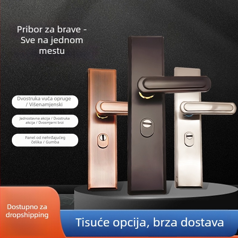 Brava s ručkom za vrata – Huaxin 015, nehrđajući čelik 304, sigurnosna vrata, moderni minimalistički stil