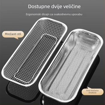 Košarica za štapiće i pribor od 201 nerđajućeg čelika s odvodnim stalkom za dezinfekcijski ormarić