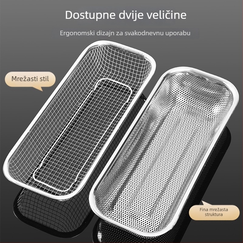 Košarica za štapiće i pribor od 201 nerđajućeg čelika s odvodnim stalkom za dezinfekcijski ormarić