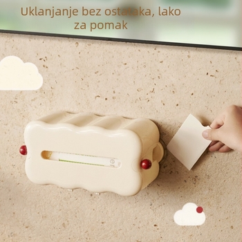 Xingyang Zidna kutija za maramice s vakuumski držačem, bez bušenja, ABS/metal/TPU, višenamjenski