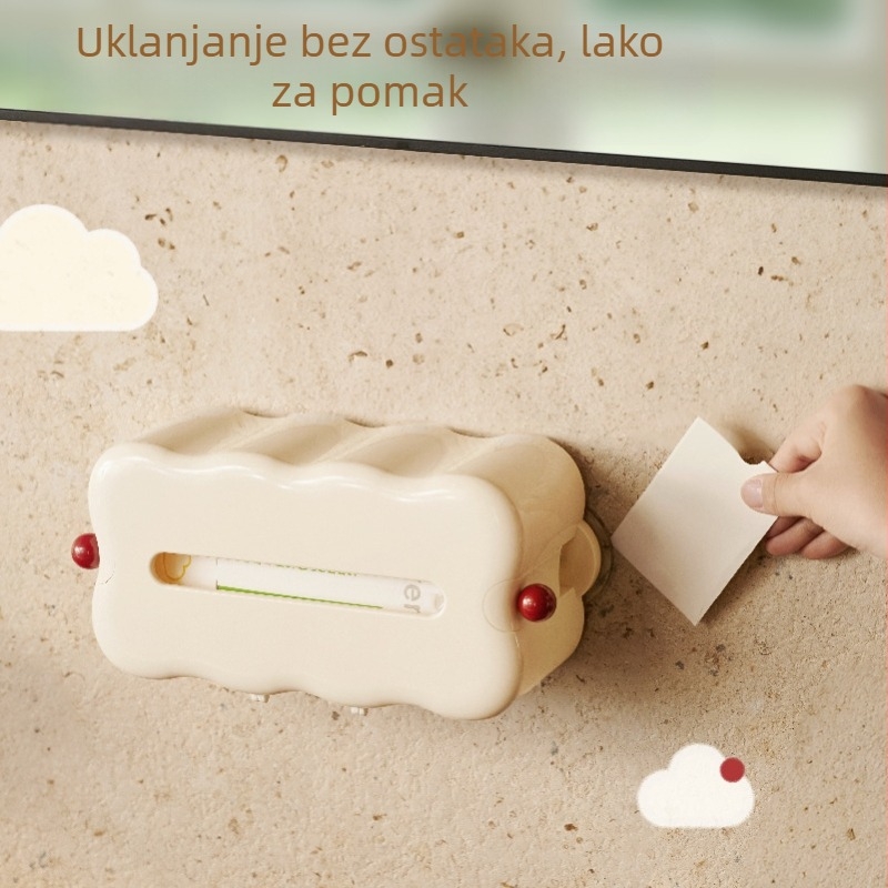 Xingyang Zidna kutija za maramice s vakuumski držačem, bez bušenja, ABS/metal/TPU, višenamjenski