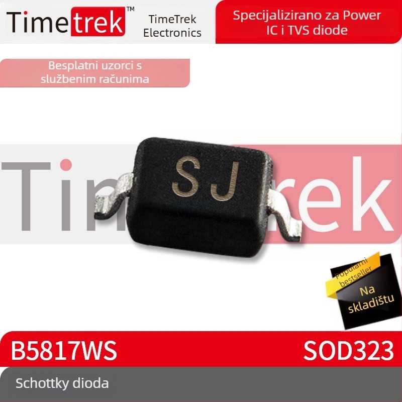 Light Journey Electronics Schottky dioda B5817WS, SOD323 paket, SJ oznaka, RoHS kompatibilan