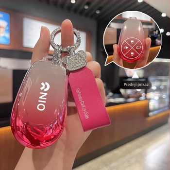 Poklopac ključa za NIO ET7/ET5/ES7/EC7 — TPU, gradijentni stil tipke, vrhunski dizajn, kompatibilan ES6/ES8/EC6