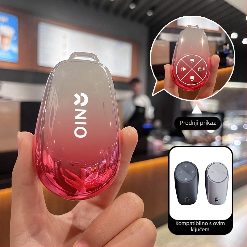 Poklopac ključa za NIO ET7/ET5/ES7/EC7 — TPU, gradijentni stil tipke, vrhunski dizajn, kompatibilan ES6/ES8/EC6