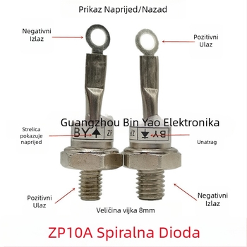 ZP10A / 2CZ10A 1000–1200 V spiralna silicijska dioda ispravljač – Shinohama, za električne primjene