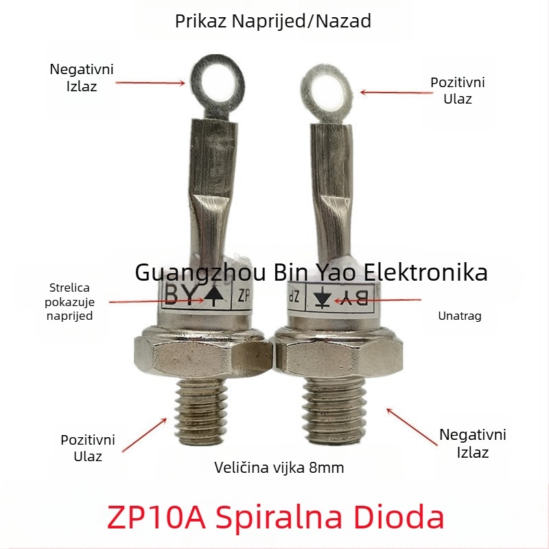 ZP10A / 2CZ10A 1000–1200 V spiralna silicijska dioda ispravljač – Shinohama, za električne primjene
