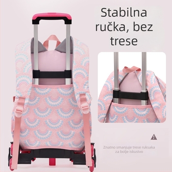 Natural Fish Odvojiva Školska Torba za Djevojčice, Model 5159, Oxford Tkanina s Poliesterom Unutarnjom Podstavom, Otporna na Habanje, Protukrađa, Otpornost na Potres