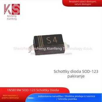 Schottky dioda 1N5819W, pakiranje SOD-123, SMD, oznaka Silk Screen S4