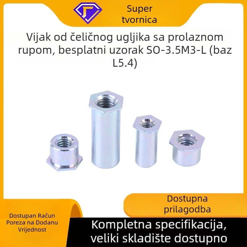 Rivet spoj za šasiju i kabelski okvir, galvanizirana ugljična čelika, klasa 4.8, standard GB-SO, marka Fine snail