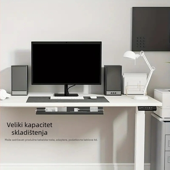 Držač za upravljanje kabelima ispod stola, PVC, unutarnje navijanje, model Drugo, šifra proizvoda 002