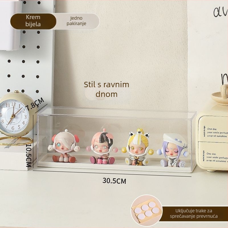 Kutija za figurice s poklopcem, ABS i PVC konstrukcija, otporna na prašinu izložbena kutija, 2 L kapaciteta, za dnevni boravak, spavaću sobu i radnu sobu