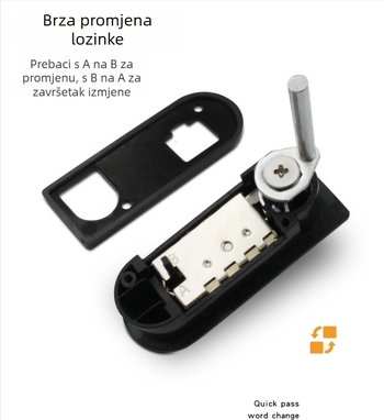 Mehanički zaključavač za ladice i ormare | Su Kepu | ABS plast/legura | model 20221030 | primjena: jedno/duo/trio zaključavanje