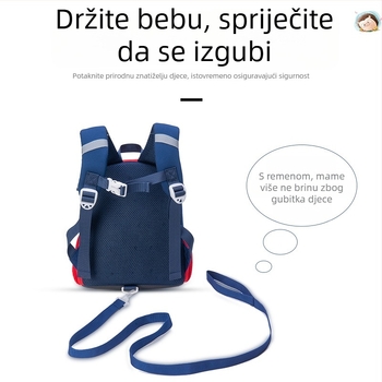 Dječji ruksak s dinosaurem u crtiću - prozračan, vodootporan, ultra lagan, zaštita leđa, kapacitet ispod 20 L