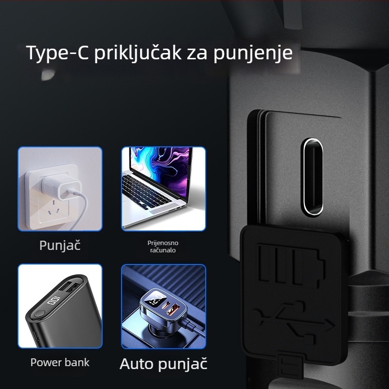 Punjavajuća LED svjetiljka P50 s dugim dometom iznad 500 m, baterija 4000mAh, 10W, kućište od aluminijske legure