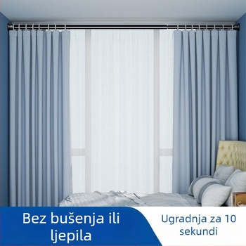 Bez bušenja teleskopna šipka za odjeću, za balkon i kupaonicu, plastična unutarnja šipka za sušenje, moderan stil