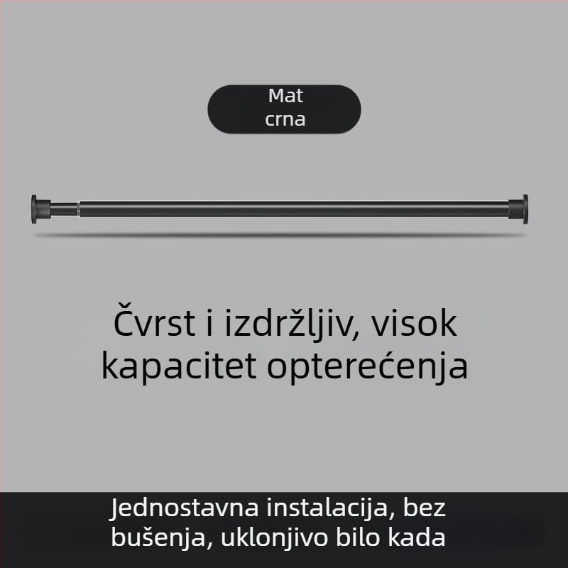Bez bušenja teleskopna šipka za odjeću, za balkon i kupaonicu, plastična unutarnja šipka za sušenje, moderan stil
