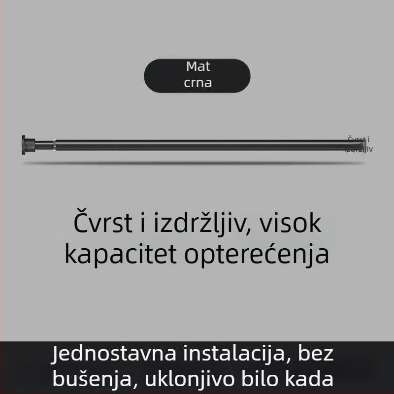 Bez bušenja teleskopna šipka za odjeću, za balkon i kupaonicu, plastična unutarnja šipka za sušenje, moderan stil