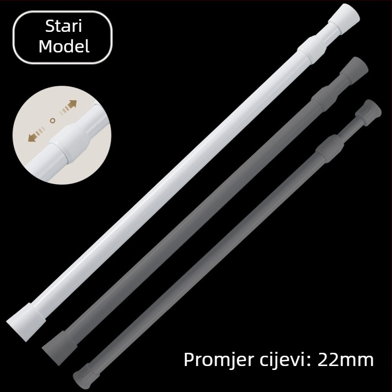 Best Window Decorations teleskopinska zavjesa šipka – od željeza, modernog minimalističkog stila, prilagodljiva