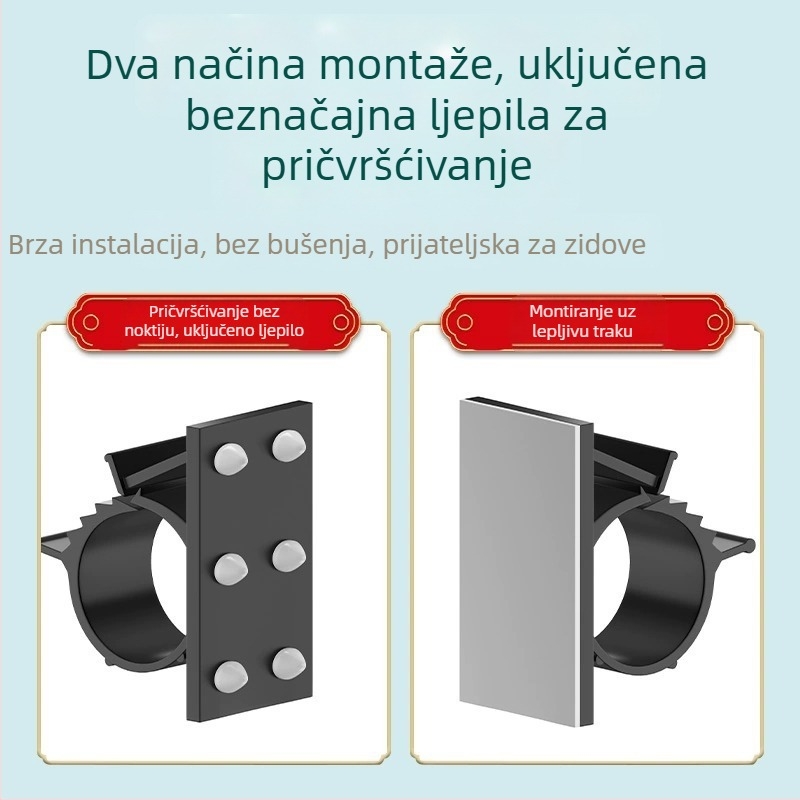 Samoodvješni držač cijevi za vodu i odvod — Bez bušenja, Model: Fixed pipe clamp, Šifra proizvoda: Gdgka-1, Materijal: PVC, Izrada: Regular Fit, Marka: Neck strength