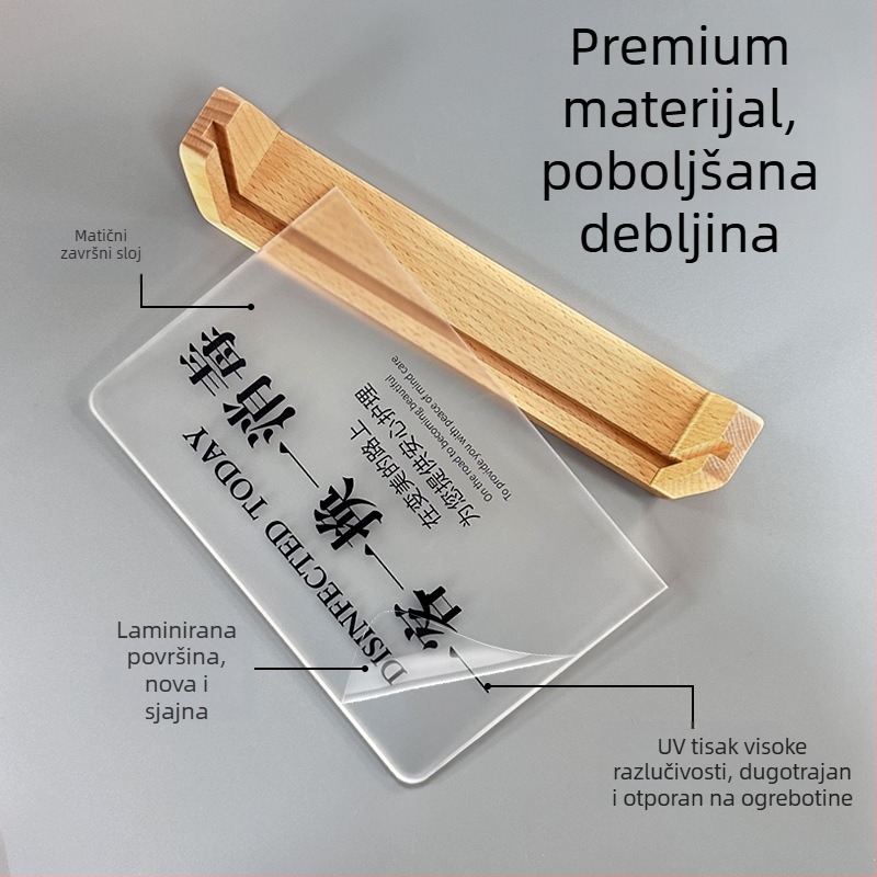 Akrilni hotelski znak, UV otisak, prilagodljiva pločica s imenom, porijeklo Nanjing Jiangsu