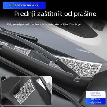 Poklopac motora od nehrđajućeg čelika i mreža protiv insekata za Zeekr 7X, zaštita motornog prostora