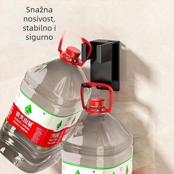 Držač za pohranu uvijača za kosu s vakuum montiranjem na zid – 1 sloj, nehrđajući čelik, moderni minimalistički stil