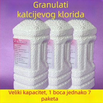 Granulirani kalcijev klorid – odvlaživač, u kutiji za kućnu uporabu