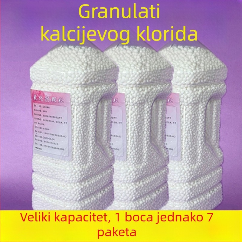 Granulirani kalcijev klorid – odvlaživač, u kutiji za kućnu uporabu