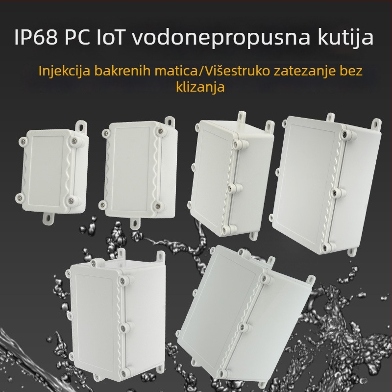 Vanjska vodootporna kutija za spojnice, plastično PC kućište za električno upravljanje i instrumente — AOLAISITE; pogodno za vanjske kablove: rasvjeta, motori, upravljački sklopovi, napajanja, kućanski uređaji