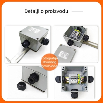 Eksplozijski otporna troputna kutija za spajanje s nosačem, srednji T-tip, 1 ulaz 2 izlaza, IP66