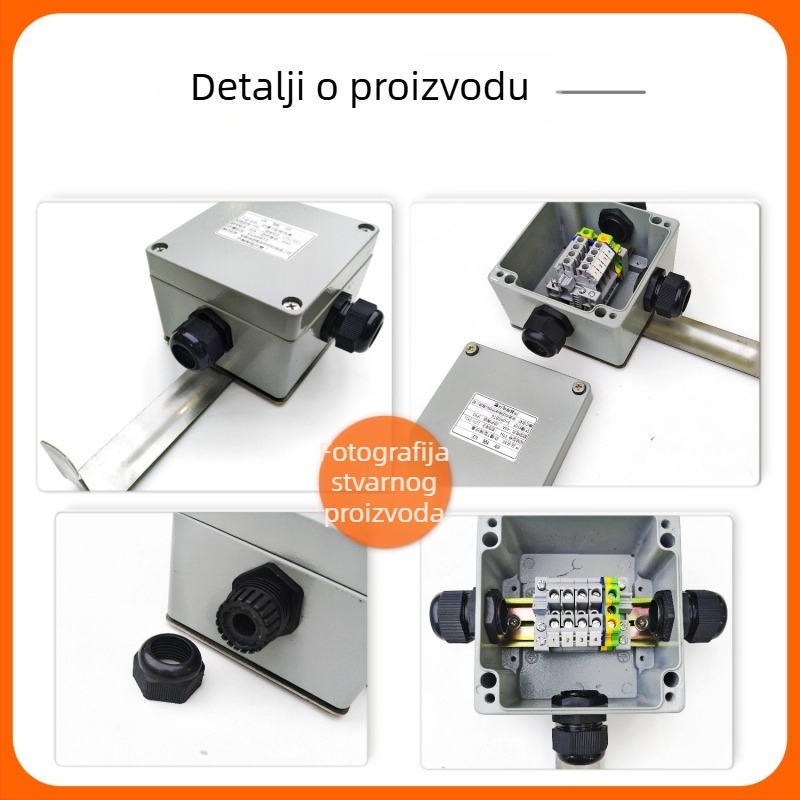 Eksplozijski otporna troputna kutija za spajanje s nosačem, srednji T-tip, 1 ulaz 2 izlaza, IP66