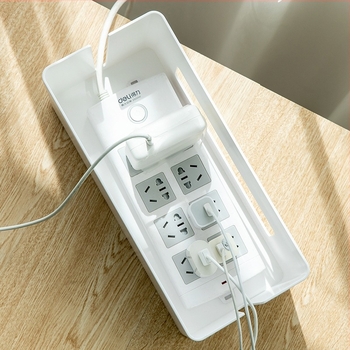 Kutija za pohranu kabela, model 8921, inženjerski ABS + izolacijski silikon, s poklopcem, moderni minimalistički dizajn