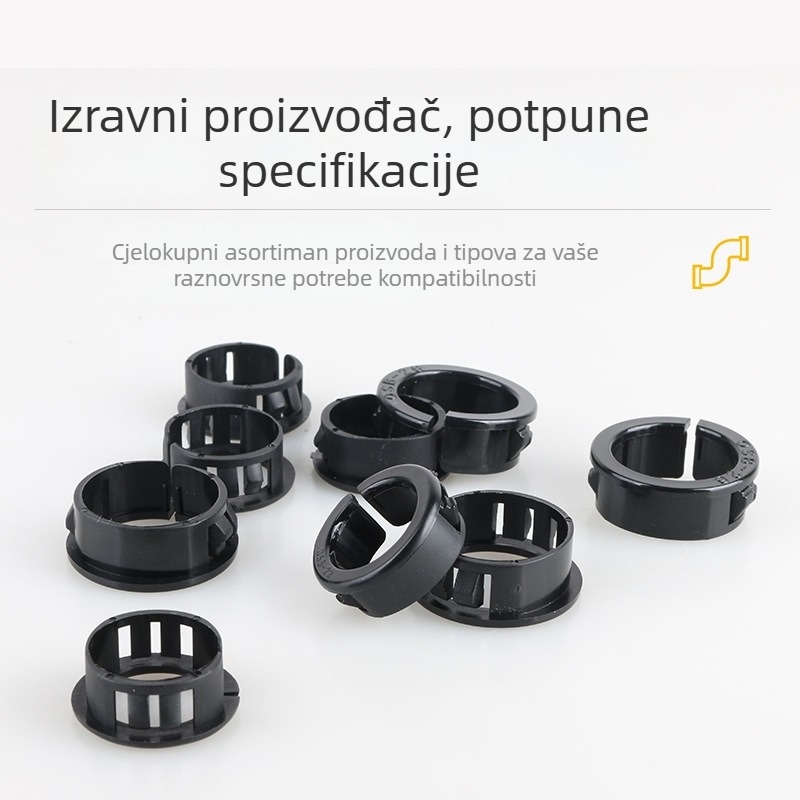 Klip za zaštitu kablova otvorenog tipa, od najlona plastike, za razvodne kutije