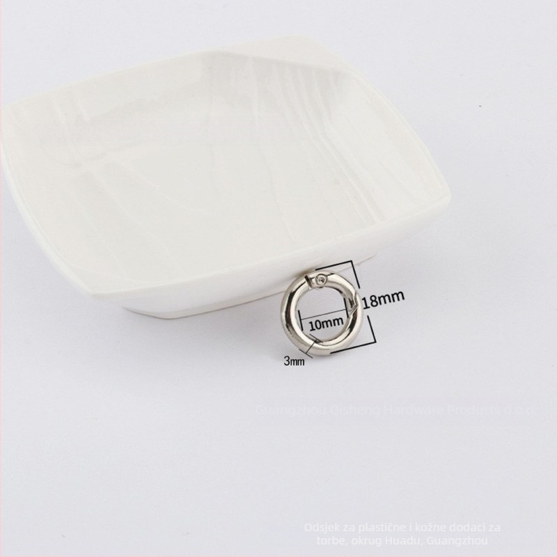 Metalni hardver za torbe – model BG-19, brend Sufeng, opružni prsten od cinkovog legura, mogućnost prilagodbe